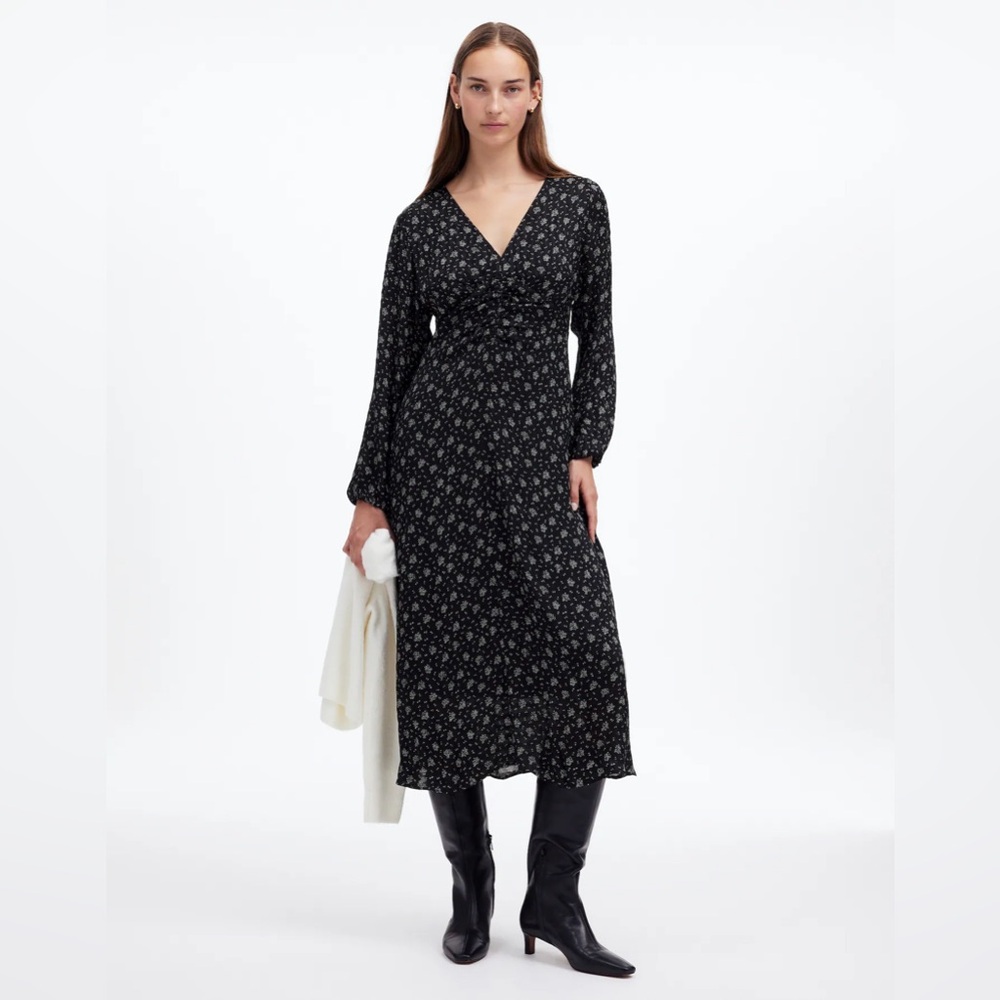 Madewell Ruched Midi Dress